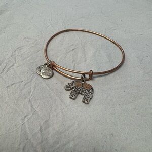 Alex and Ani Gold and Silver Elephant Charm Bracelet